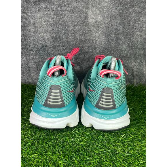 HOKA One One Bondi 6 Women’s Running Shoes Size 8 Teal Pink - Picture 4 of 8